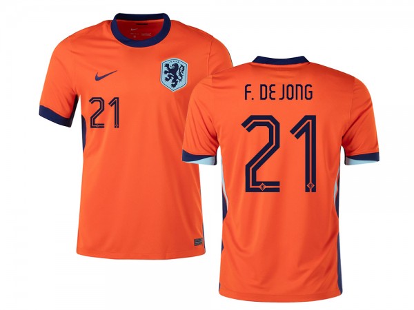 Netherlands #21 Frenkie de Jong 24/25 Home Jersey