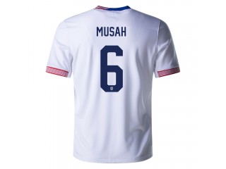 US National Team #6 YUNUS MUSAH 2024 Home Jersey - White