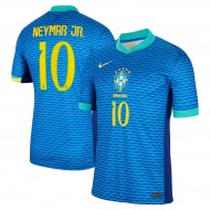 Brazil National Team #10 Neymar Jr. 2024 Away Jersey - Blue