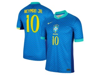 Brazil National Team #10 Neymar Jr. 2024 Away Jersey - Blue