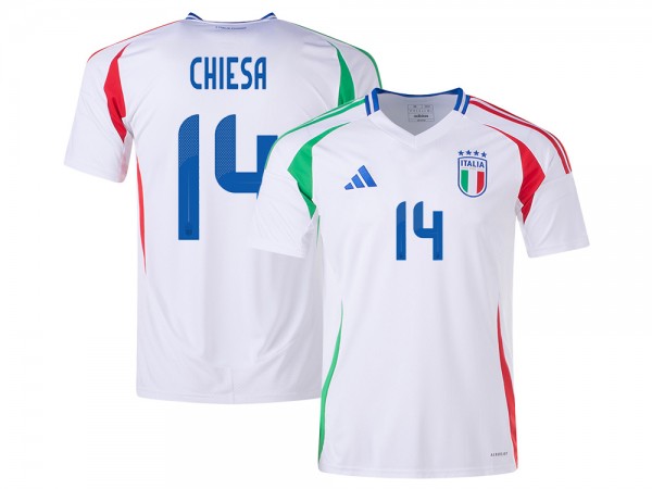 Italy #14 CHIESA 2024 Away Jersey - White