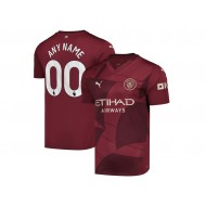 Manchester City 2024/25 Third Custom Jersey - Burgundy