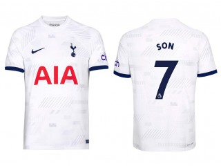 Tottenham Hotspur #7 Son Heung-Min 2023/24 Home Jersey - White