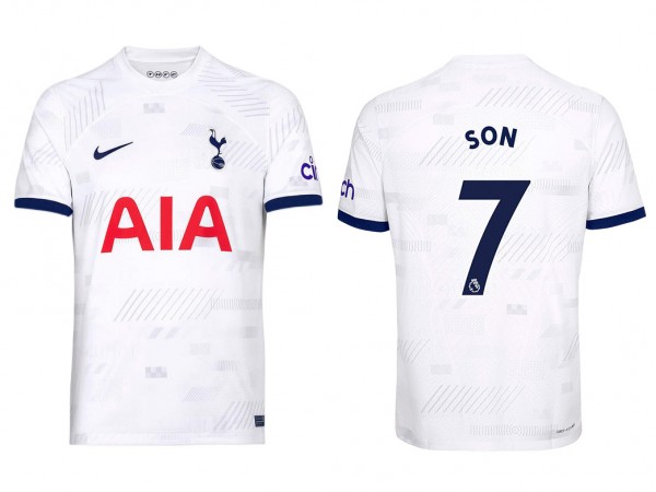 Tottenham Hotspur #7 Son Heung-Min 2023/24 Home Jersey - White