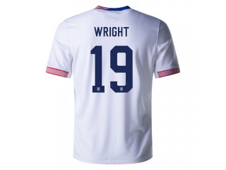 US National Team #19 HAJI WRIGHT 2024 Home Jersey - White