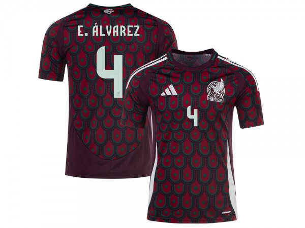 Mexico #4 E. ÁLVAREZ 24/25 Home Soccer Jersey