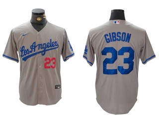 Los Angeles Dodgers #23 Kirk Gibson Gray Road Limited Jersey