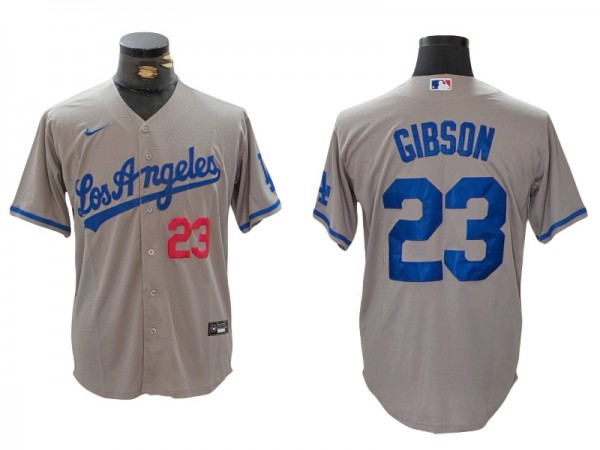 Los Angeles Dodgers #23 Kirk Gibson Gray Road Limited Jersey