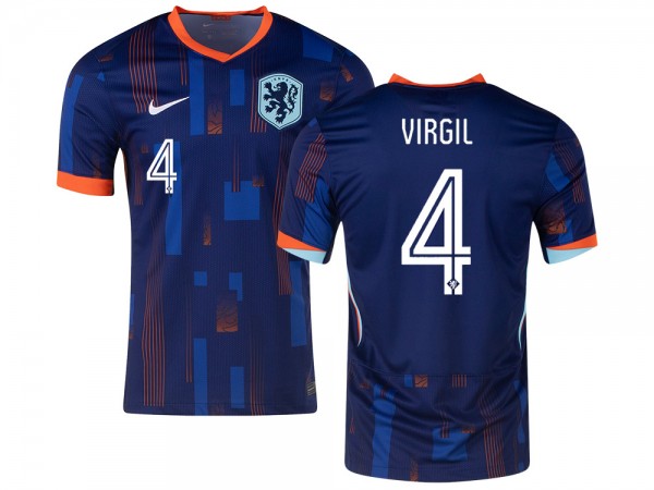 Netherlands #4 Virgil Van Dijk 24/25 Away Jersey