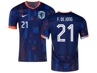 Netherlands #21 Frenkie de Jong 24/25 Away Jersey