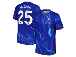 Chelsea #25 Moisés Caicedo 2024/25 Home Jersey - Blue