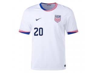 US National Team #20 FOLARIN BALOGUN 2024 Home Jersey - White