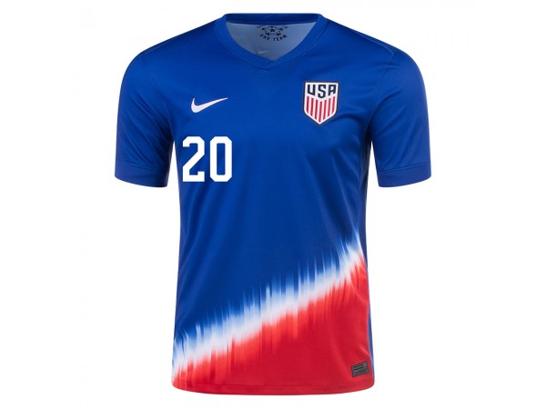 US National Team #20 FOLARIN BALOGUN 2024 Away Jersey - Blue