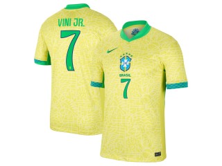 Brazil National Team #7 Vini Jr. 2024 Home Jersey - Yellow