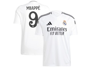 Real Madrid #9 Kylian Mbappé 2024/25 Home Jersey - White