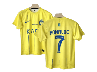 Al-Nassr FC #7 Ronaldo Yellow Home 23/24 Soccer Jersey