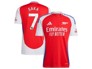 Arsenal #7 Bukayo Saka 2024/25 Home Jersey – Red