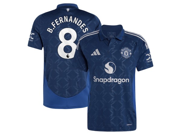 Manchester United #8 Bruno Fernandes 2024/25 Away Jersey - Navy