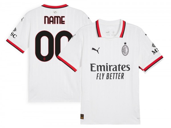 AC Milan 2024/25 Away Custom Jersey - White