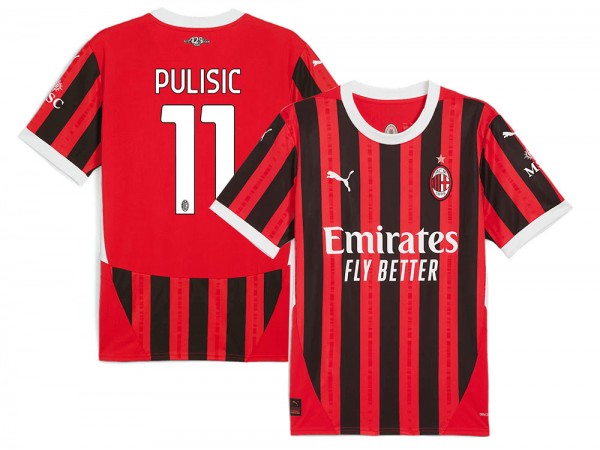 AC Milan #11 Christian Pulisic 2024/25 Home Jersey - Red