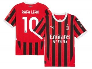 AC Milan #10 Rafael Leão 2024/25 Home Jersey - Red