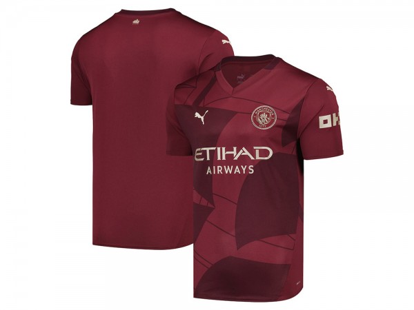 Manchester City 2024/25 Third Blank Jersey - Burgundy