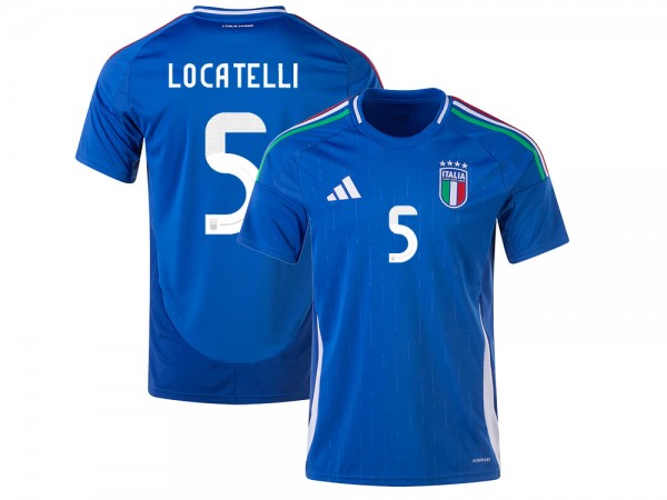 Italy #5 LOCATELLI 2024 Home Jersey - Blue