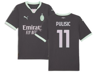 AC Milan #11 Christian Pulisic 2024/25 Third Jersey - Charcoal