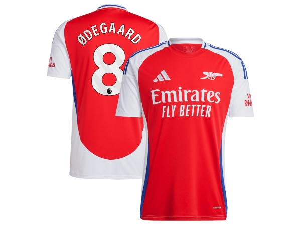 Arsenal #8 Martin Ødegaard 2024/25 Home Jersey – Red