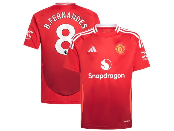 Manchester United #8 Bruno Fernandes 2024/25 Home Jersey - Red