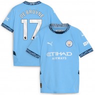 Manchester City #17 Kevin De Bruyne 2024/25 Home Jersey - Light Blue