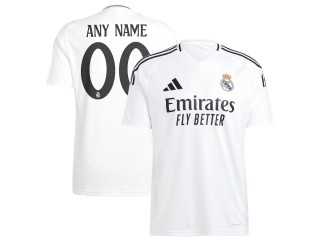 Real Madrid 2024/25 Home Custom Jersey - White