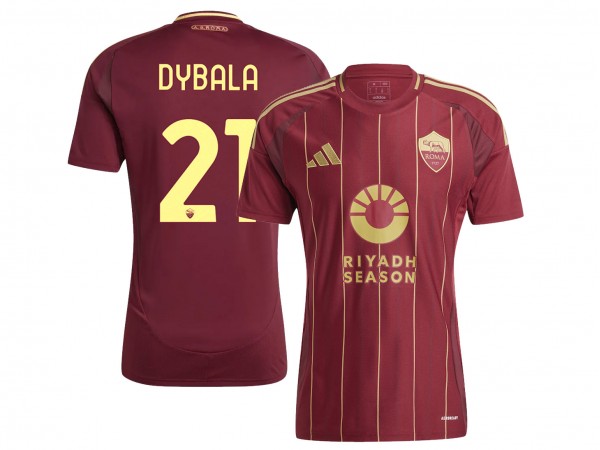 AS Roma #21 Dybala 2024/25 Home Jersey - Burgundy