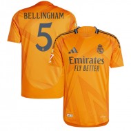 Real Madrid #5 Jude Bellingham 2024/25 Away Jersey - Orange