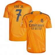 Real Madrid #7 Vini Jr. 2024/25 Away Jersey - Orange