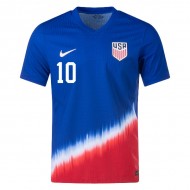 US National Team #10 Christian Pulisic 2024 Away Jersey - Blue