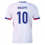 France National Team #10 Kylian Mbappe 2024 Away Jersey - White