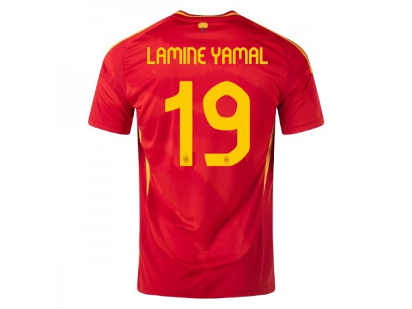 Spain National Team #19 Lamine Yamal 24/25 Home Jersey - Red