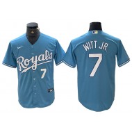 Kansas City Royals #7 Bobby Witt Jr. Light Blue Alternate Limited Jersey