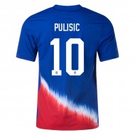 US National Team #10 Christian Pulisic 2024 Away Jersey - Blue